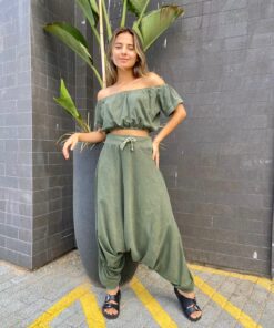 Calça Aladim Verde Musgo