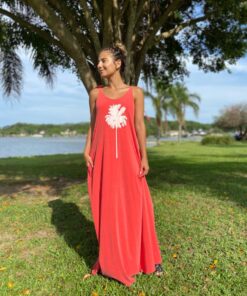 Vestido Alça de Amarrar Coqueiro