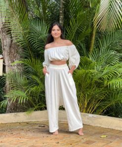 Calça Pantalona Saruel Off White