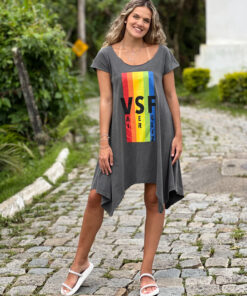 Vestido Assimétrico Vai Ser Feliz